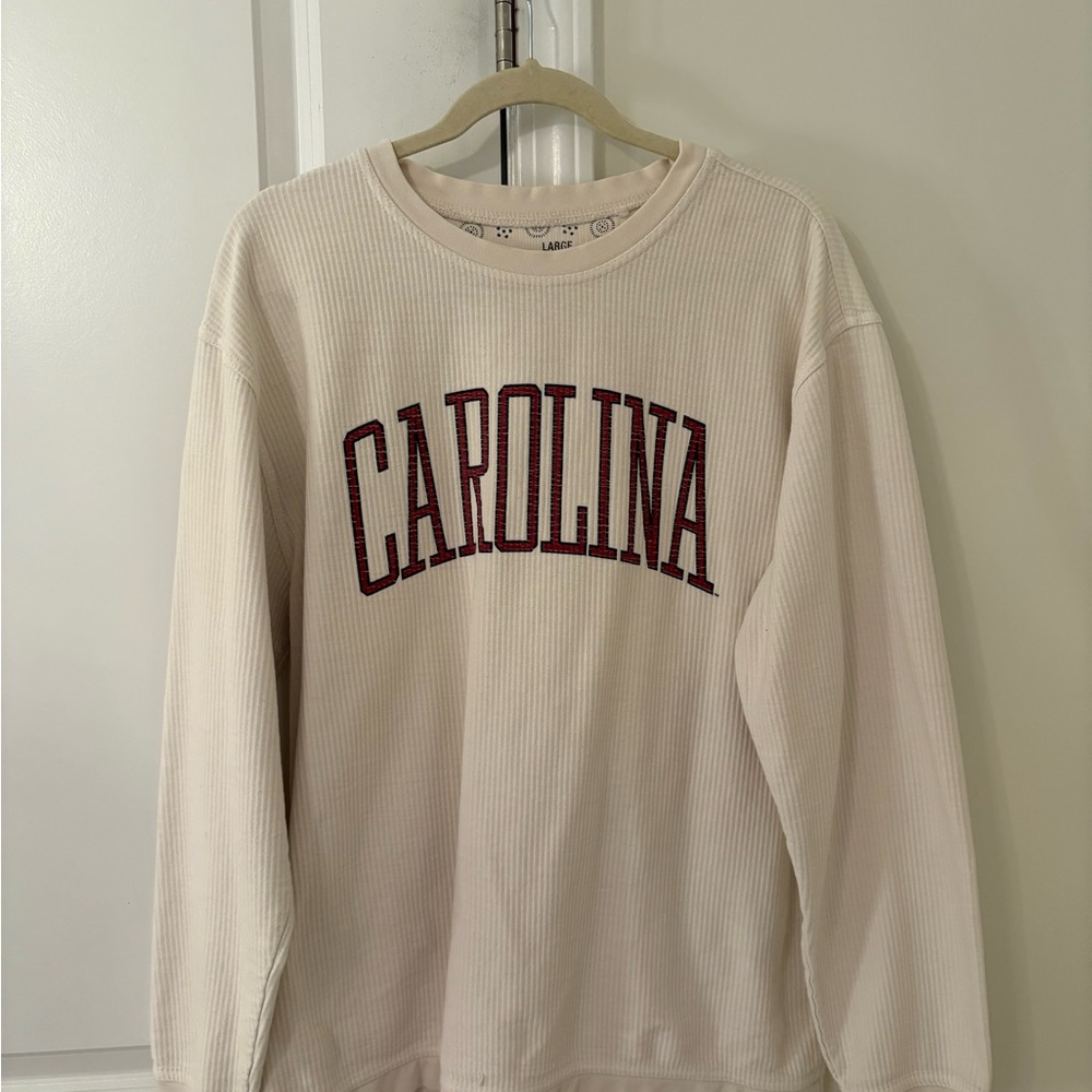 Pressbox Cream Ribbed Top